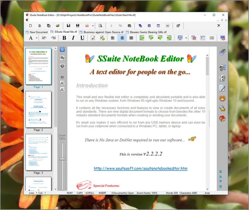 SSuite NoteBook Editor